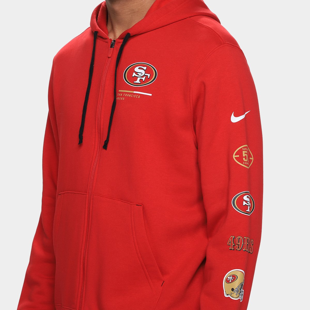 Moletom Nike NFL San Francisco 49ers Legacy Fz C/ Capuz Masculino - Tam: GG - 2