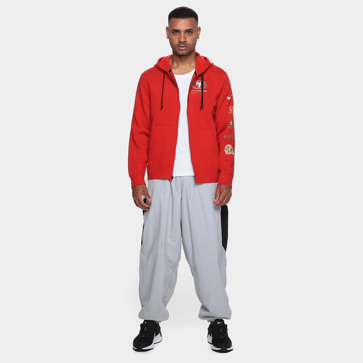 Moletom Nike NFL San Francisco 49ers Legacy Fz C/ Capuz Masculino - Tam: GG - 3