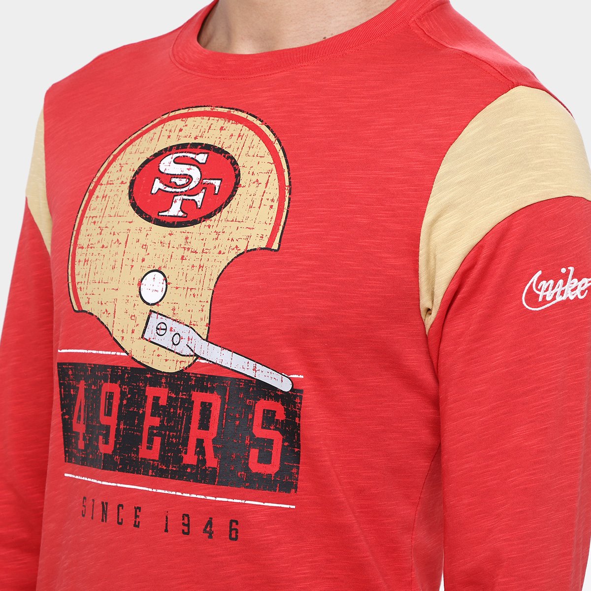 Camiseta NFL San Francisco 49ers Nike Manga Longa Masculina - Tam: P - 2