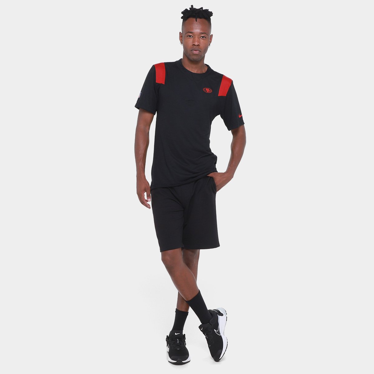 Camiseta NFL San Francisco 49ers Nike Dri-Fit Player Short Sleeve Top Masculina - Tam: GG - 3