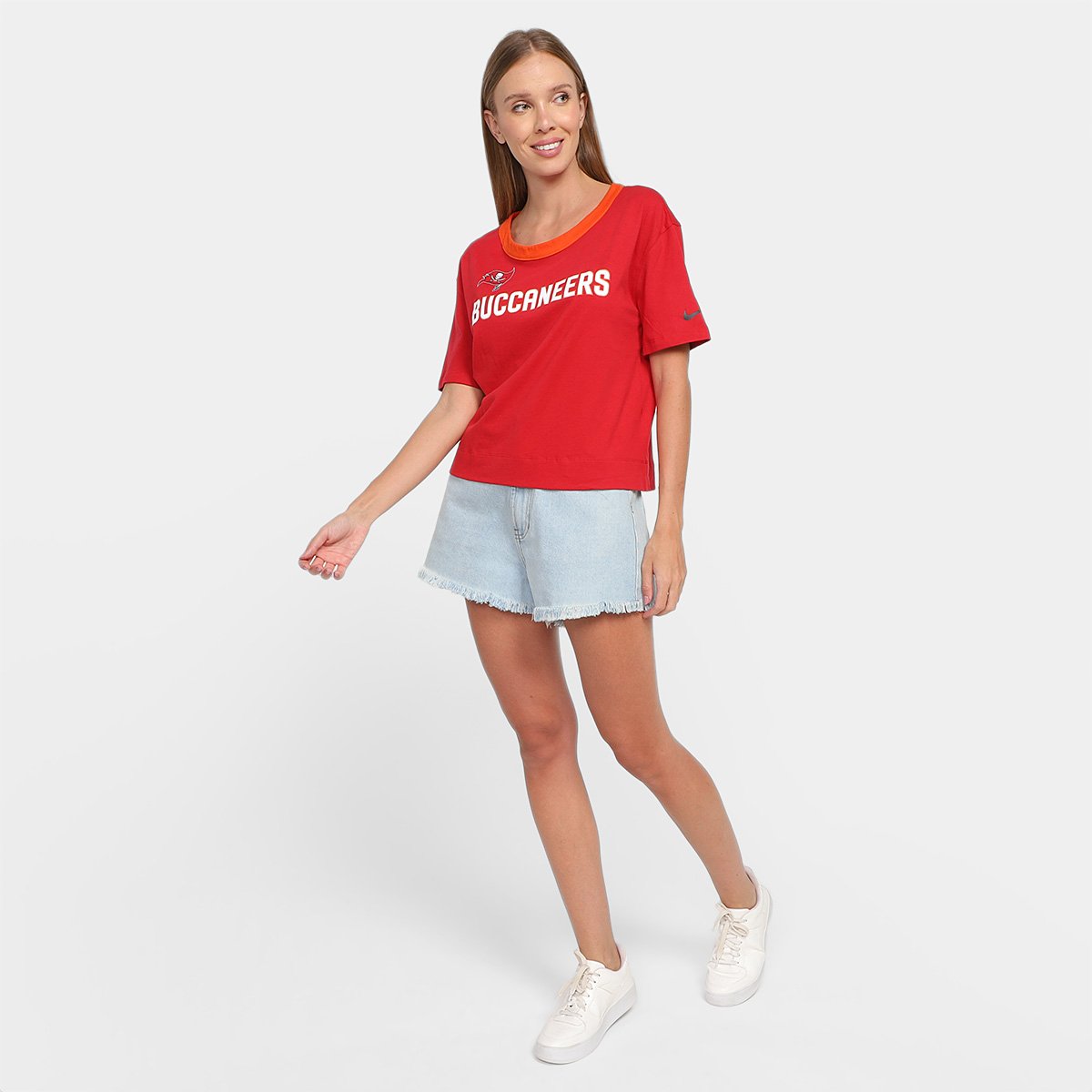 Camiseta Nike NFL Tampa Bay Buccaneers High Hip Fashion Feminina - Tam: P - 3