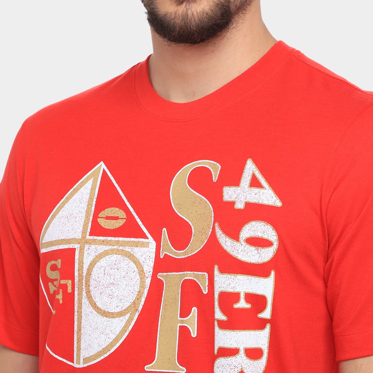 Camiseta Nike NFL San Francisco 49ers Triblend Logo Masculina - Tam: P - 2