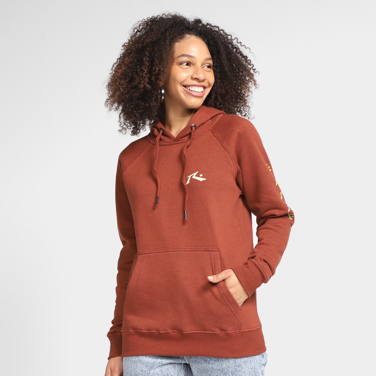 Moletom Rusty Dot Canguru Feminino