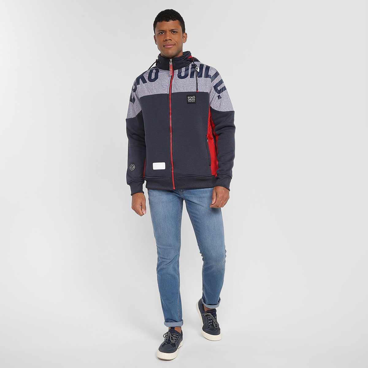 Jaqueta Moletom Ecko Com Capuz Masculina - Tam: GG - 4