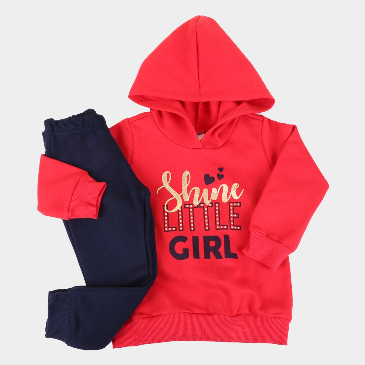 Conjunto Infantil Pulla Bulla Shine C/ Capuz Feminino