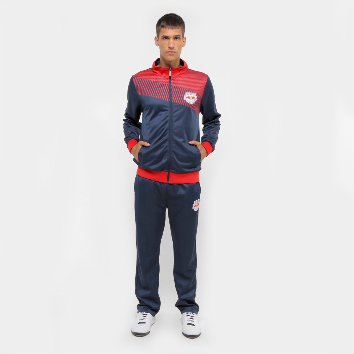 Agasalho Red Bull Helanca Listras Degradê Brasil Masculino