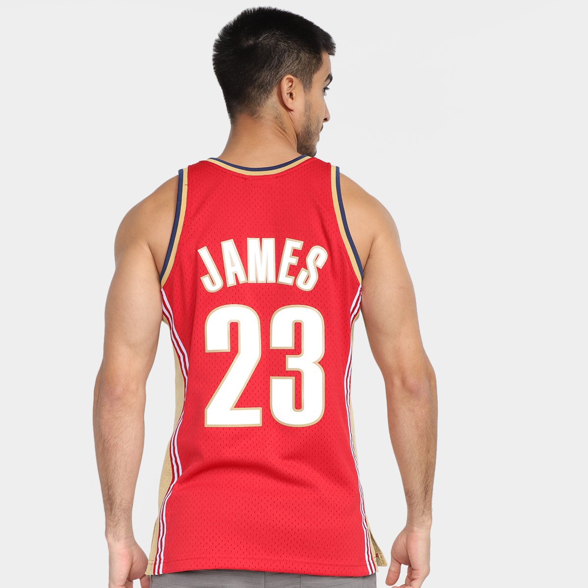 Regata Cleveland Cavaliers Lebron James Mitchell & Ness Road Masculina - Tam: G - 1