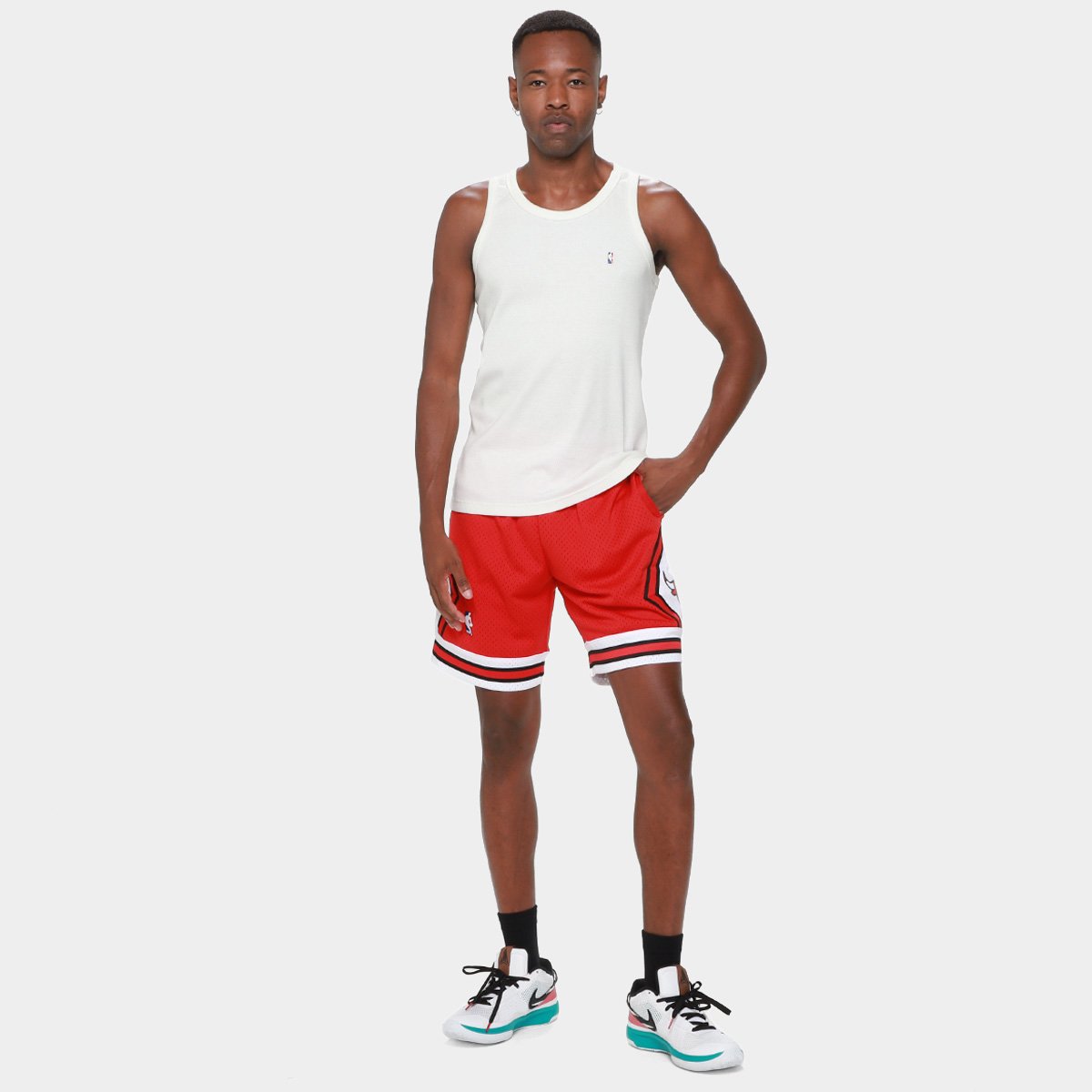 Shorts Mitchell & Ness Chicago Bulls Masculino - Tam: M - 4