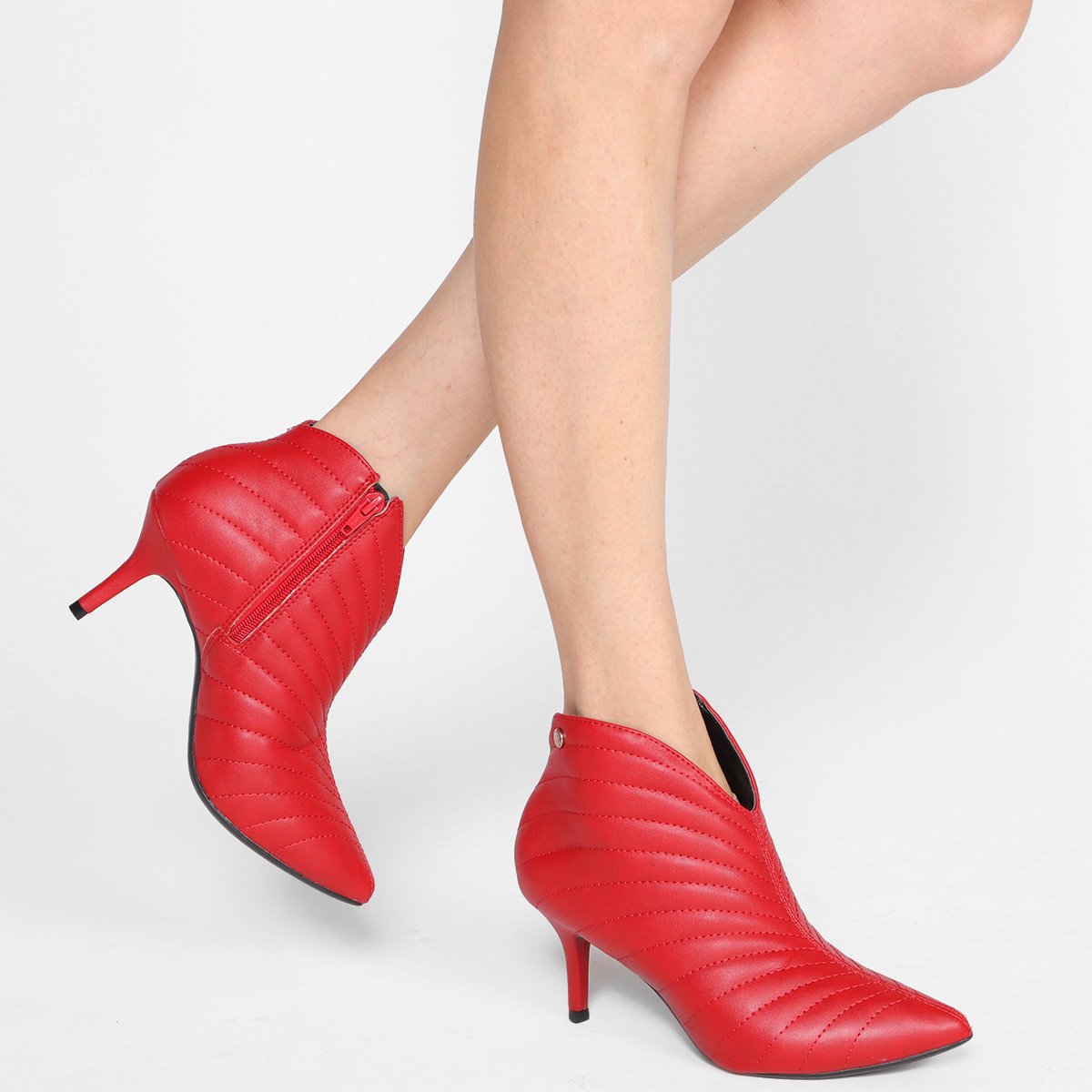 Ankle Boot Via Uno Matelassê Feminina - Tam: 35 - 1