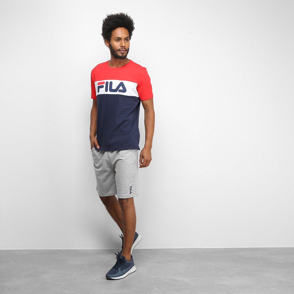 Camiseta Fila Letter Colors Masculina - Tam: P - 2