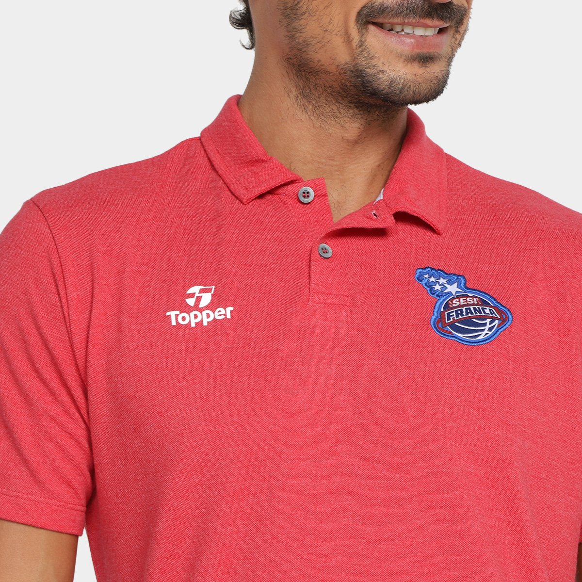 Camisa Polo Topper Franca 23 Manga Curta Masculina - Tam: P - 2