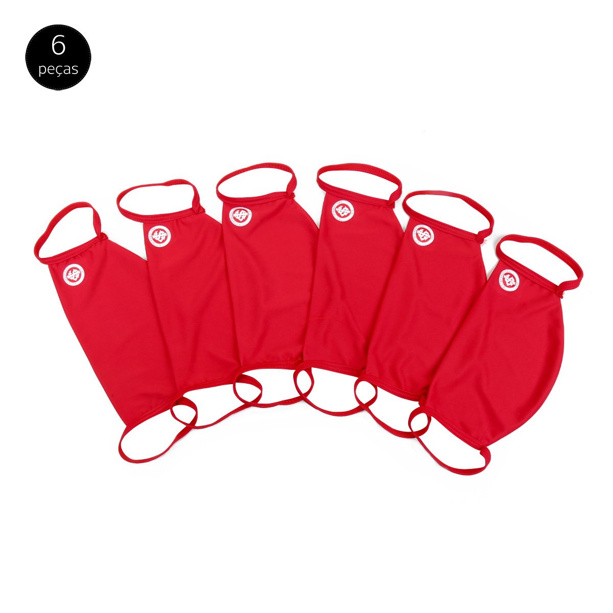 Kit de Máscaras de Proteção Internacional Modelagem Ampla Laváveis - 6 Unid