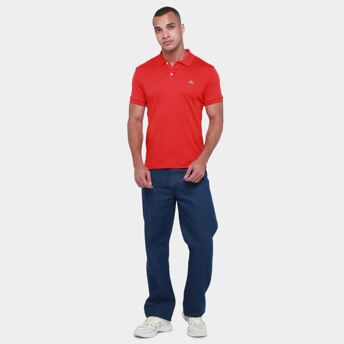 Camisa Polo Lacoste Regular Fit Algodão Leve Masculina - Tam: GG - 3