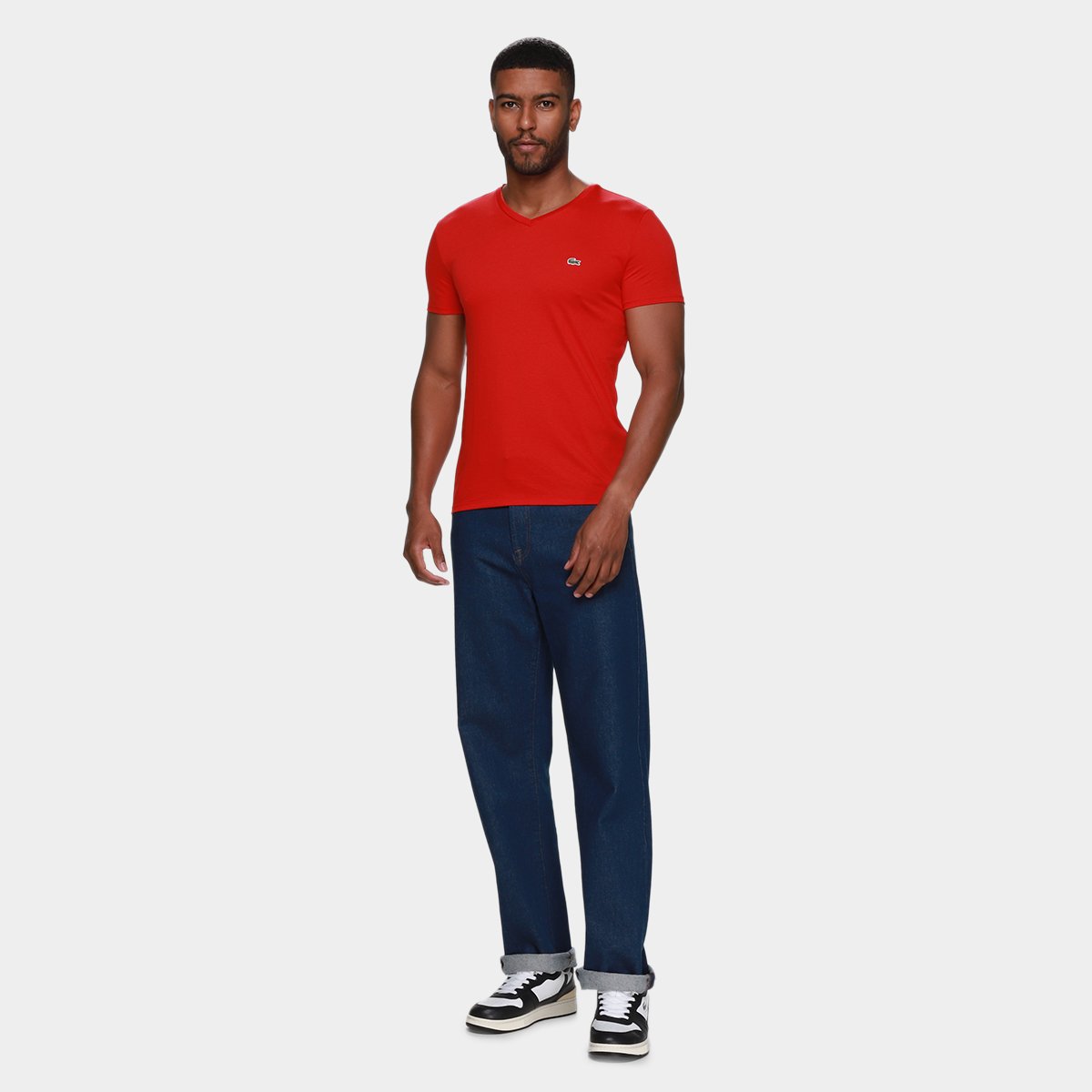 Camiseta Lacoste Logo Masculina - Tam: P - 3