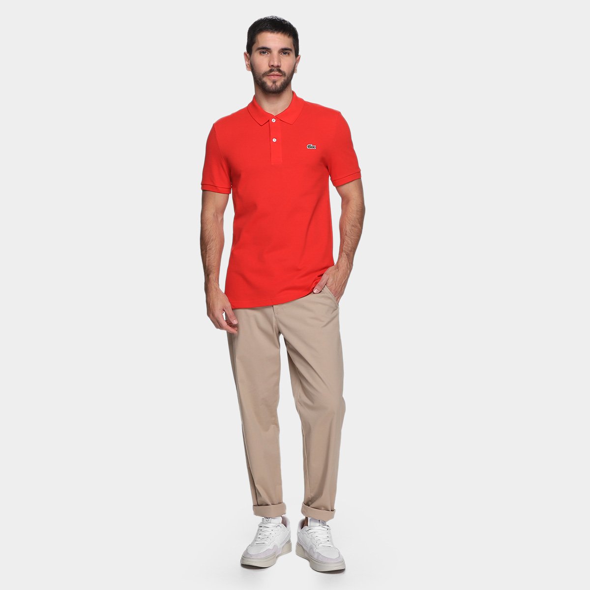 Camisa Polo Lacoste Slim Fit Piquet Masculina - Tam: P - 3