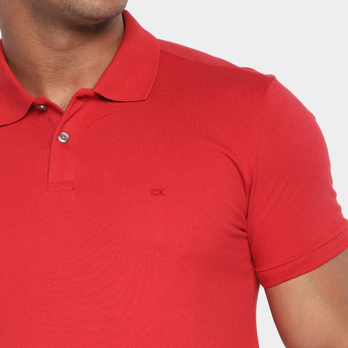 Camisa Polo Slim Calvin Klein Casual Masculina - Tam: P - 2