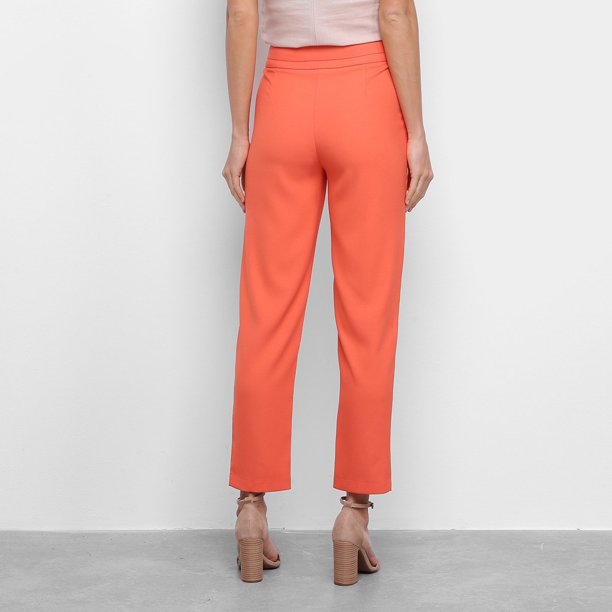 Calça Cigarrete Carmim Cintura Alta Feminina - Tam: G - 1