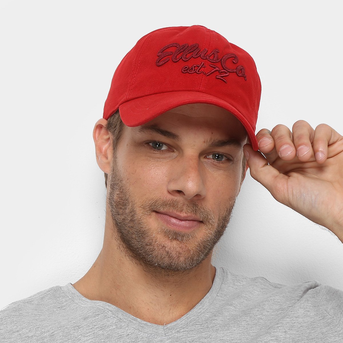 Boné Ellus Aba Curva Bordado Masculino