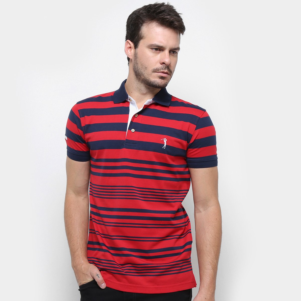 camisa polo aleatory masculina promoção