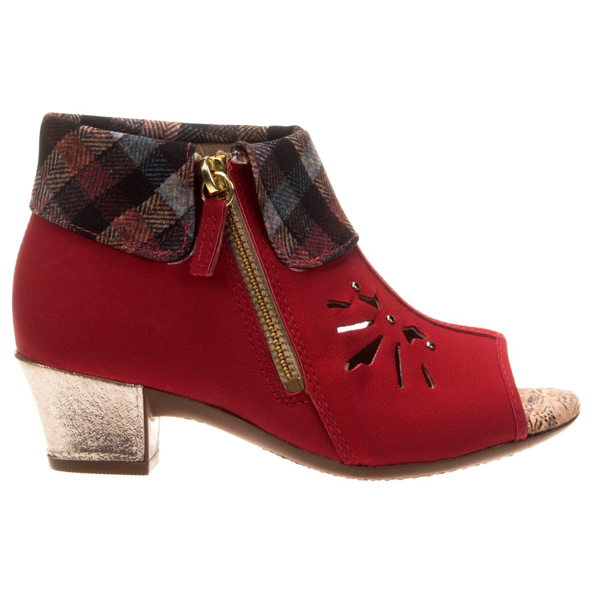 Ankle Boot Pink Cats Xadrez Infantil