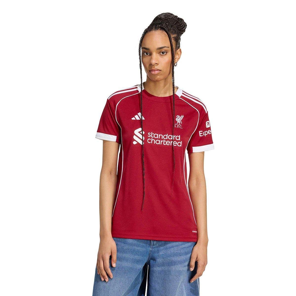 Camisa Liverpool Home 25/26 s/n Torcedor Adidas Feminina - Tam: GG - 3