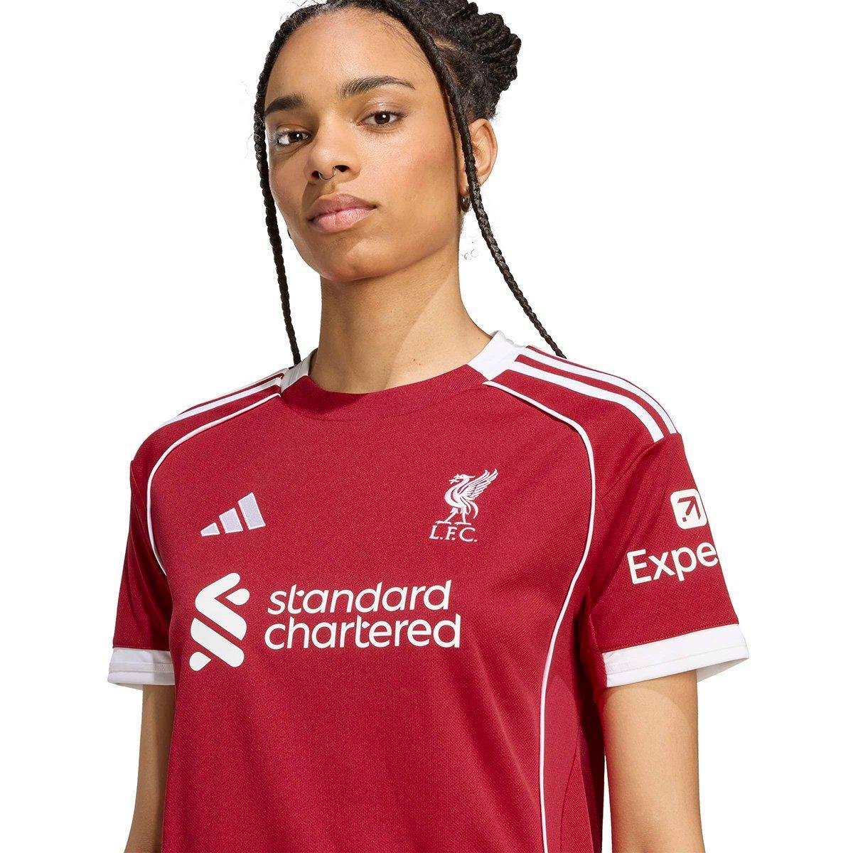 Camisa Liverpool Home 25/26 s/n Torcedor Adidas Feminina - Tam: GG - 4