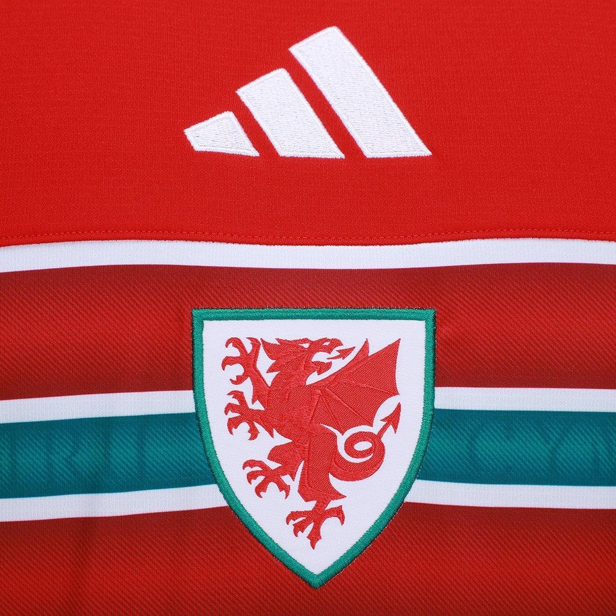 Camisa Seleção Pais de Gales Home Torcedor 2026 s/n Adidas Masculina - Tam: P - 3