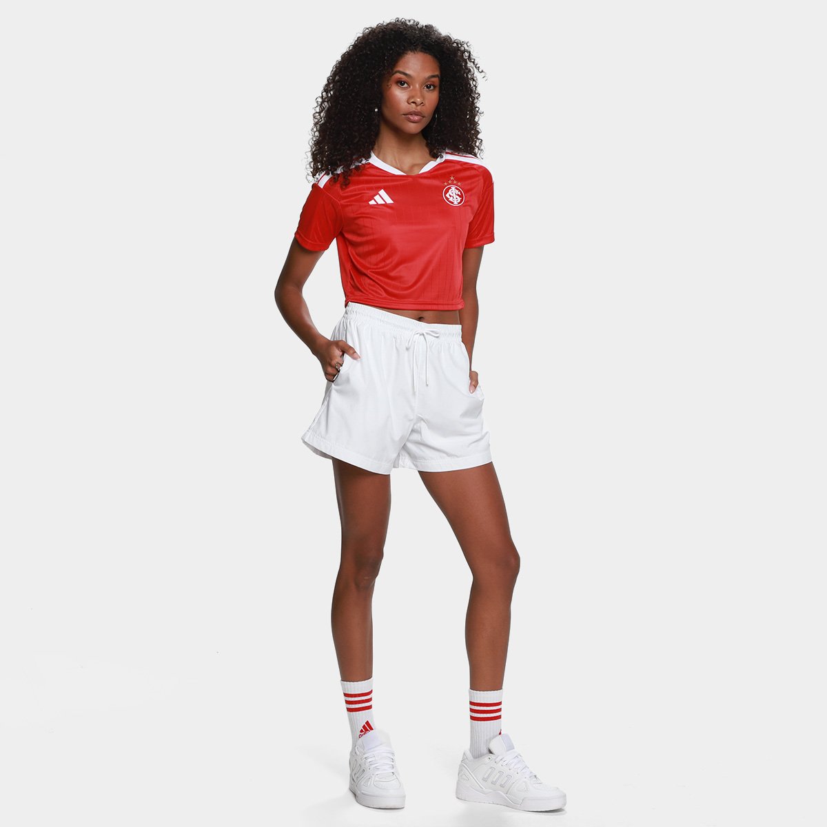 Camisa Cropped Internacional I 26/27 s/n Adidas Feminina - Tam: G - 4
