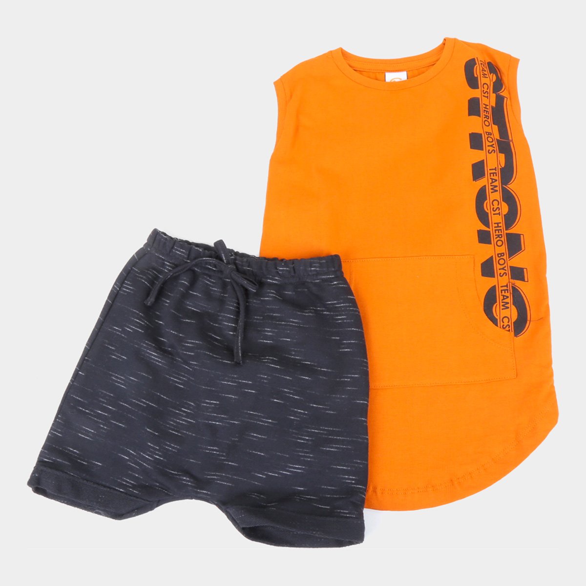 Conjunto Infantil Costão Regata E Bermuda Hero Boys Masculino