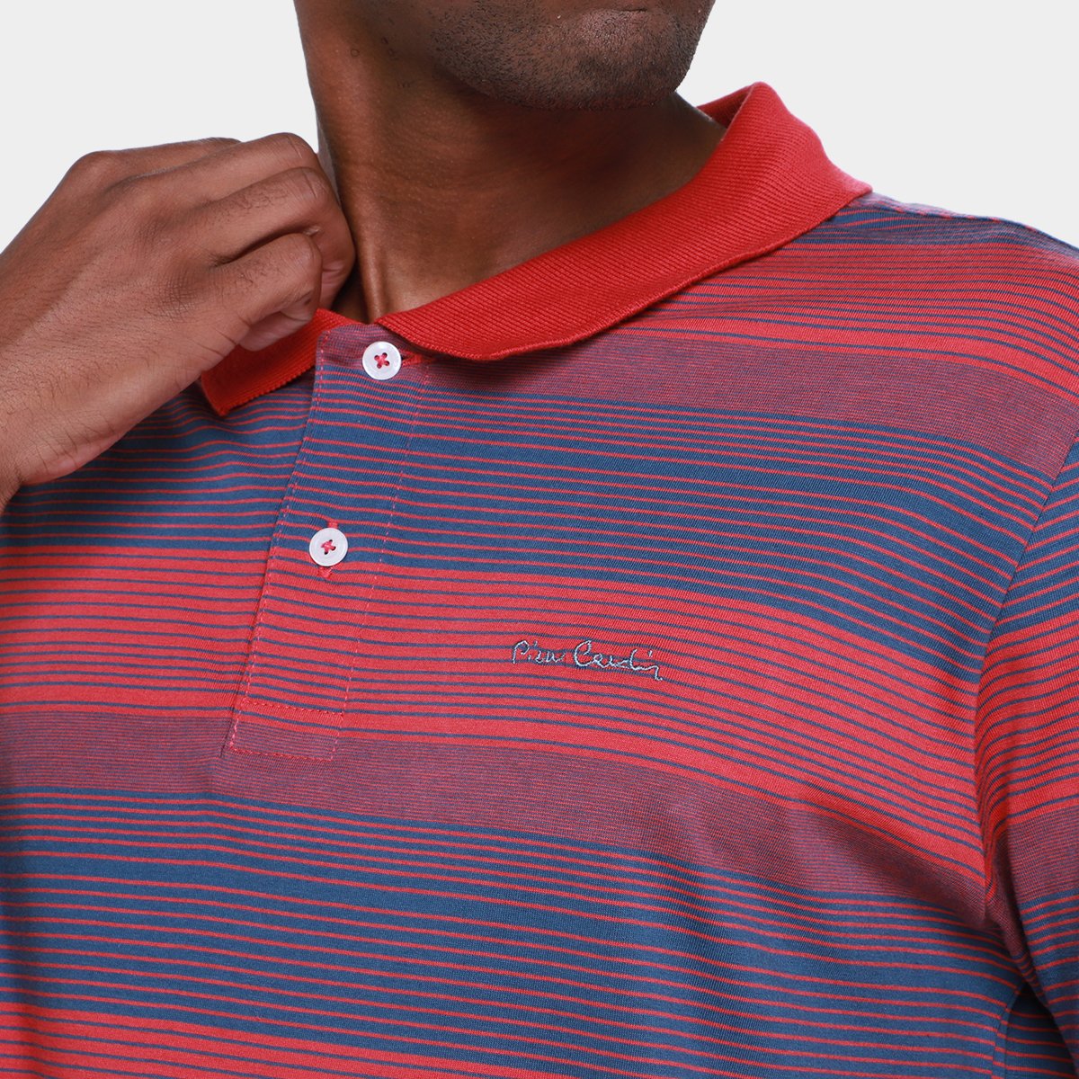 Camisa Polo Pierre Cardin Listrada Masculina - Tam: GG - 2