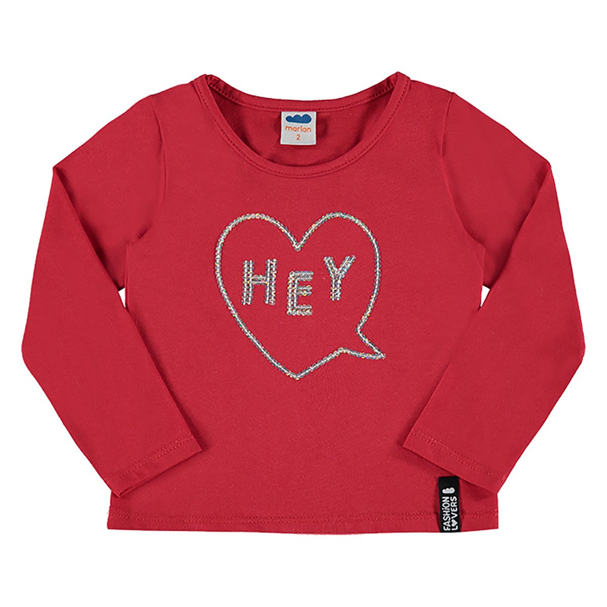 Blusa Manga Longa Infantil Marlan Bordado em Lantejoula Menina