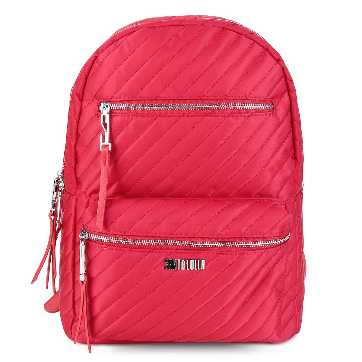 Mochila feminina de nylon nude santa lolla - R$ 230.00, cor Nude (escolar,  grande, para faculdade) #90041, compre agora | Shafa