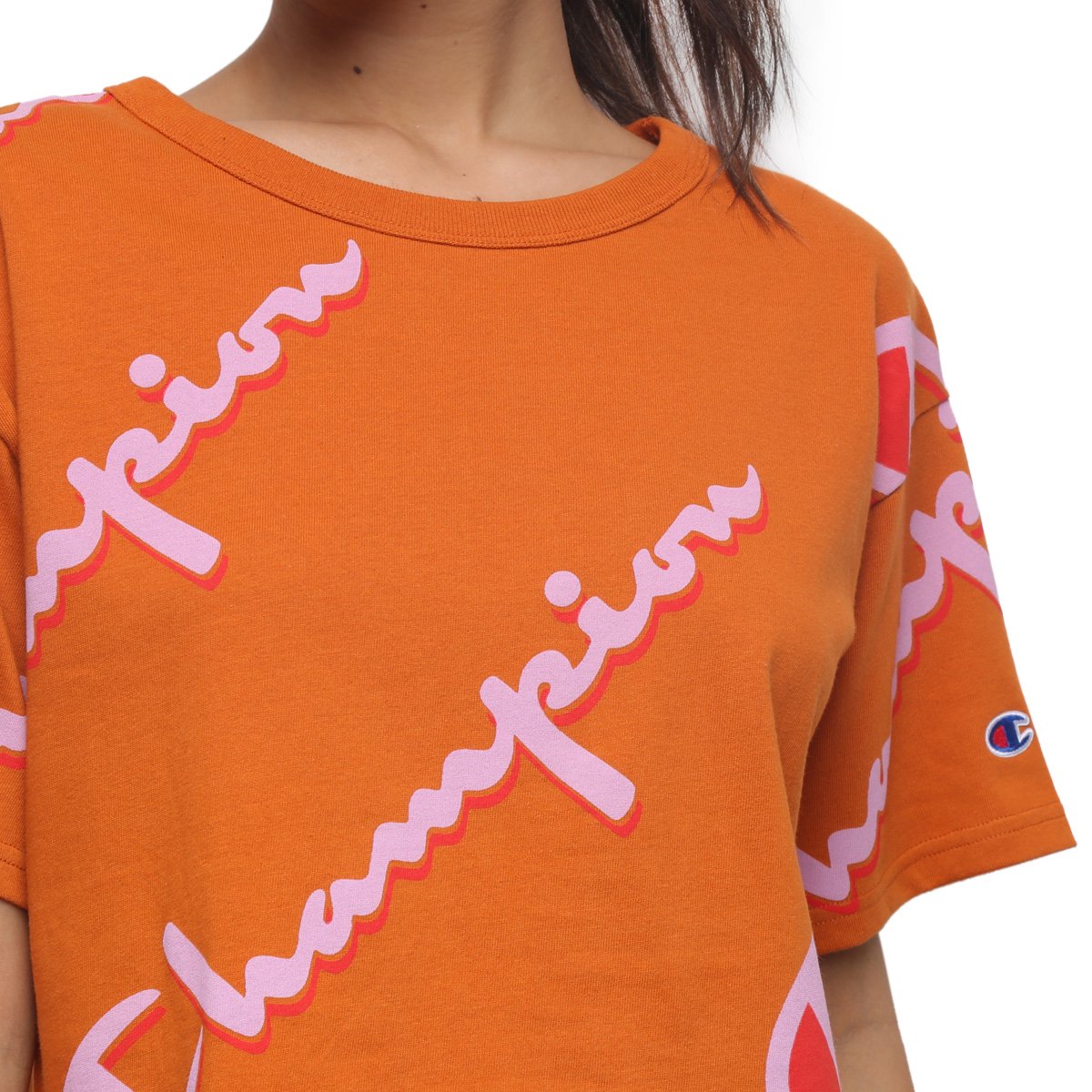 Camiseta Cropped Champion Logo Aop Full Print Feminina - Tam: P - 2