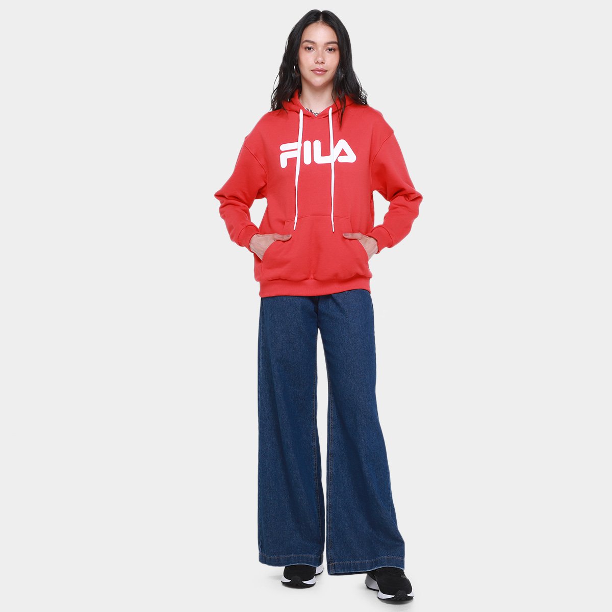Moletom Fila Comfort Letter II c/ Capuz Feminino - Tam: P - 3