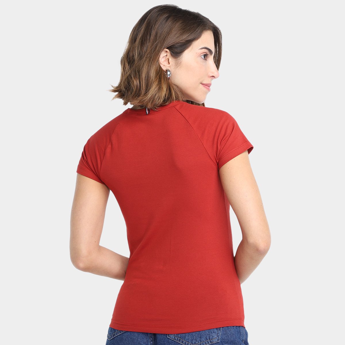 Camiseta Tommy Hilfiger Im Slim Varsity Feminina - Tam: M - 1