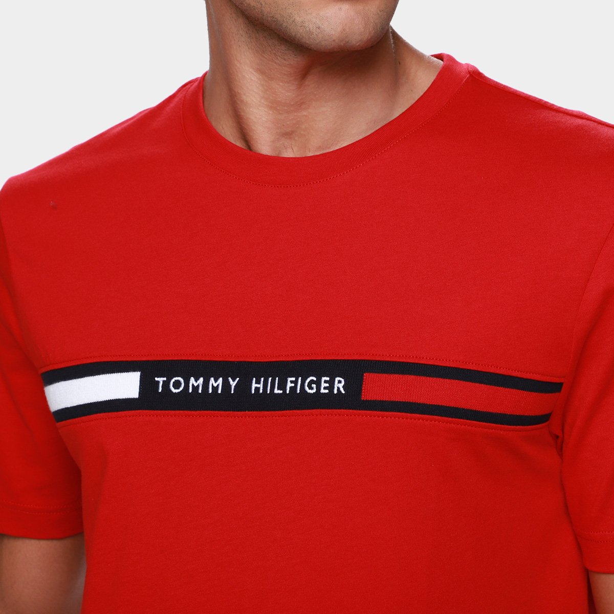 Camiseta Tommy Hilfiger Chest Insert Masculina - Tam: GG - 2