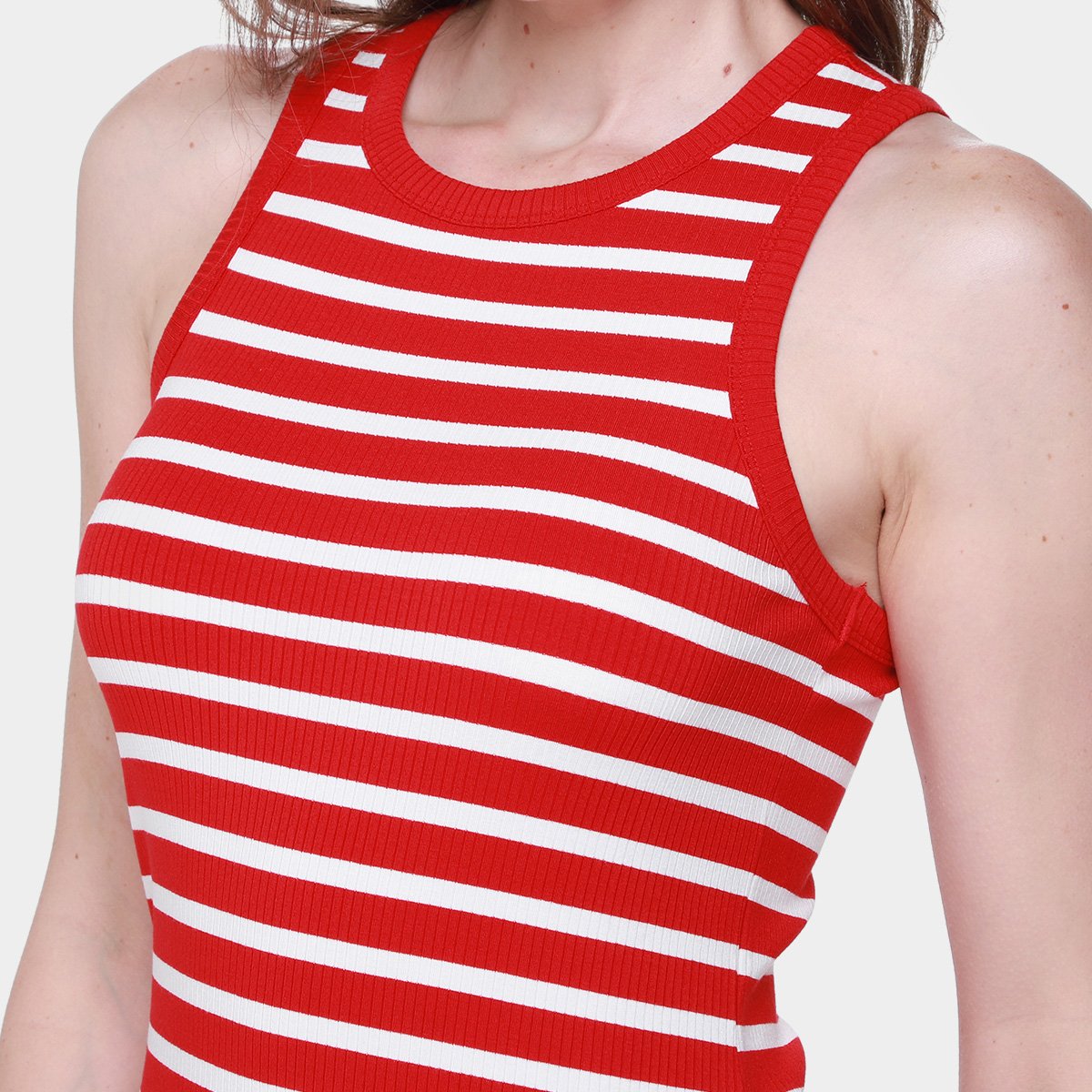 Vestido Tommy Hilfiger Midi Slim Ribana - Tam: P - 2