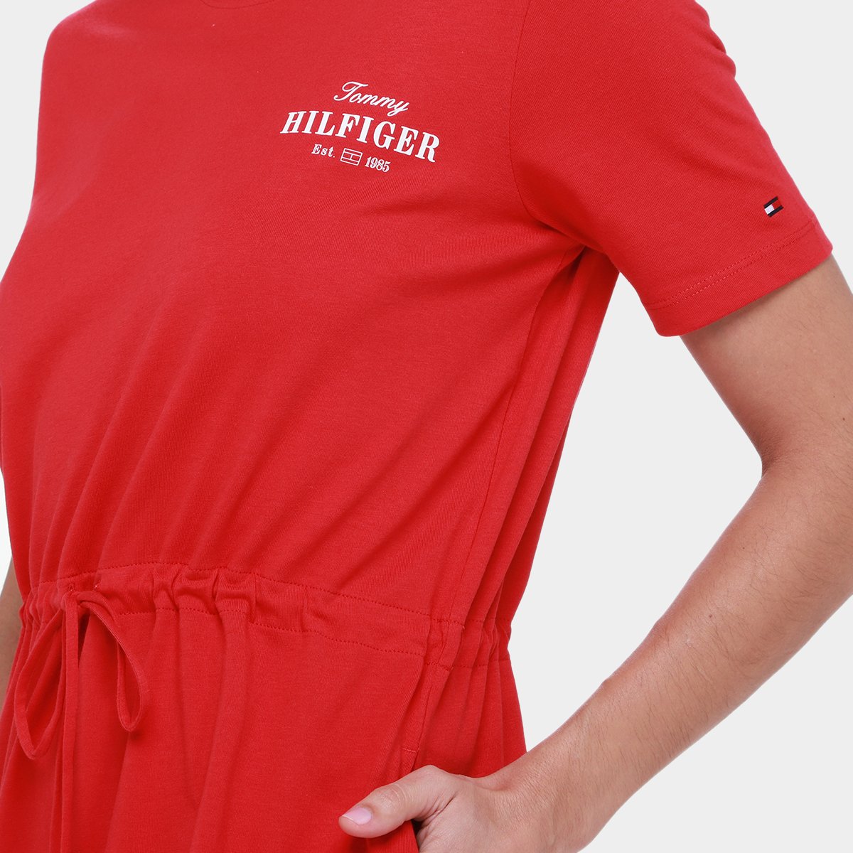 Vestido Tommy Hilfiger Tee Dress Feminino - Tam: P - 2