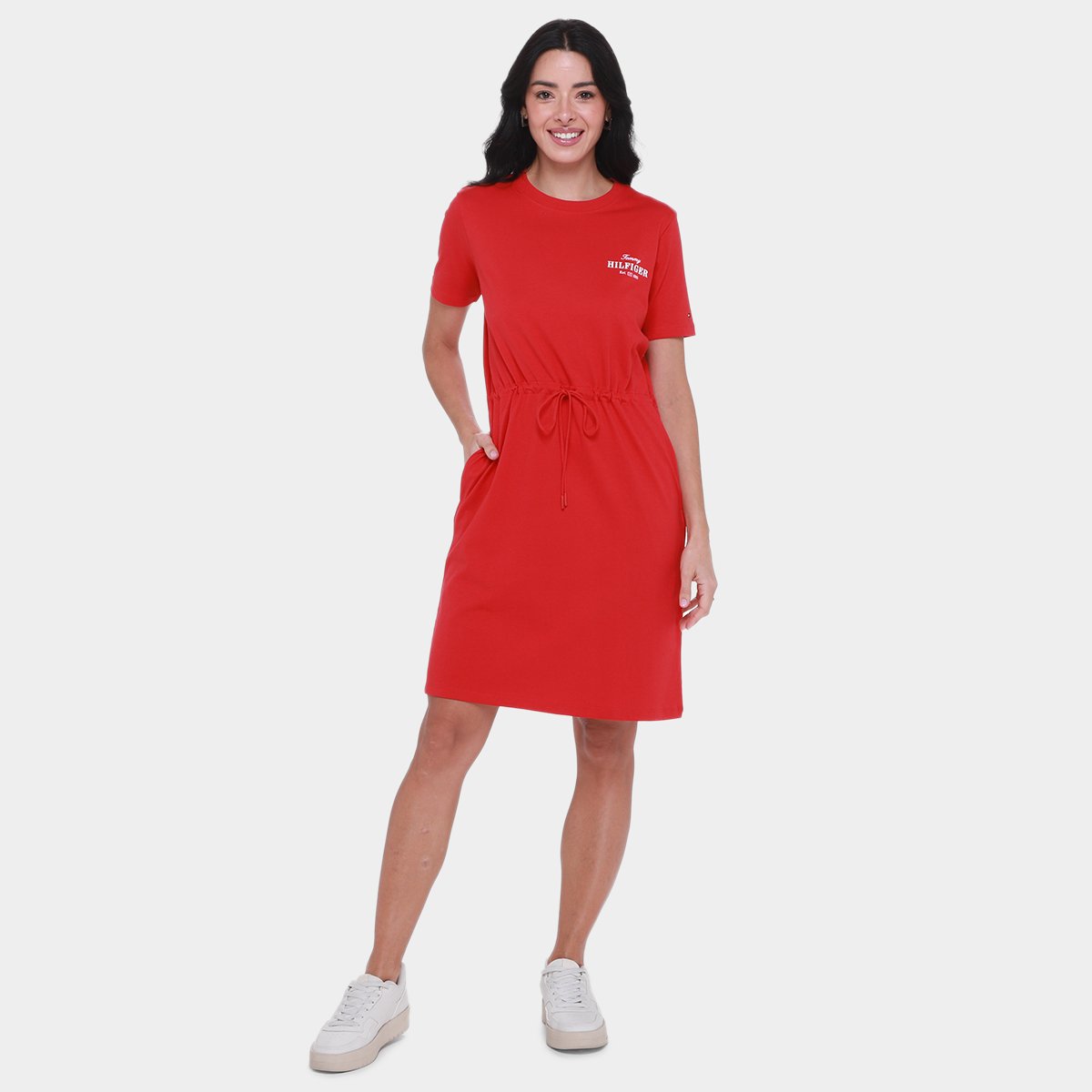 Vestido Tommy Hilfiger Tee Dress Feminino - Tam: P - 3