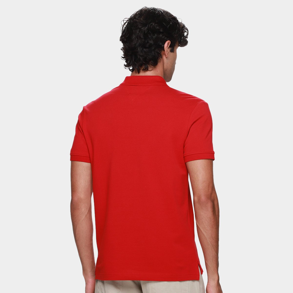 Camisa Polo Tommy Hilfiger Pique Placket Interest Masculina - Tam: M - 1