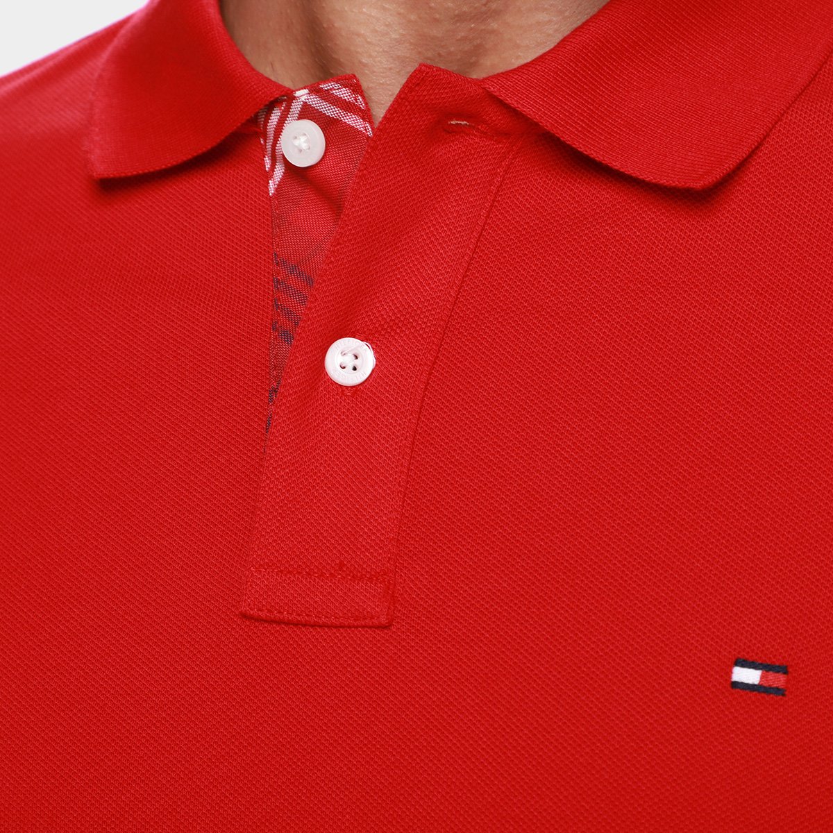 Camisa Polo Tommy Hilfiger Pique Placket Interest Masculina - Tam: M - 2