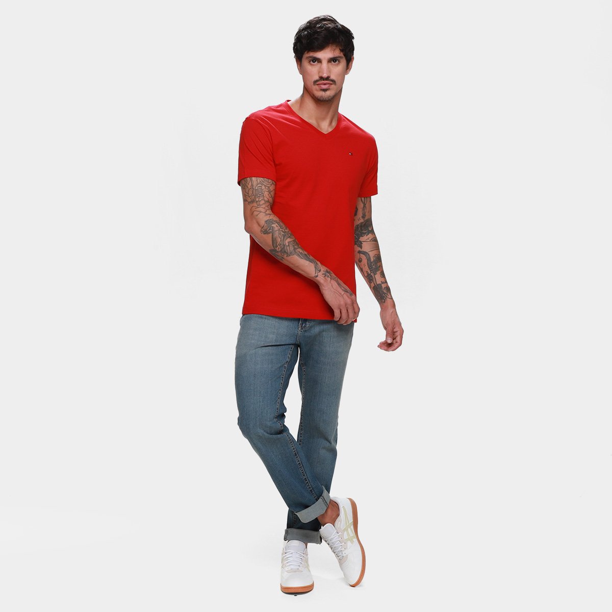 Camiseta Tommy Hilfiger Essential Masculina - Tam: P - 3