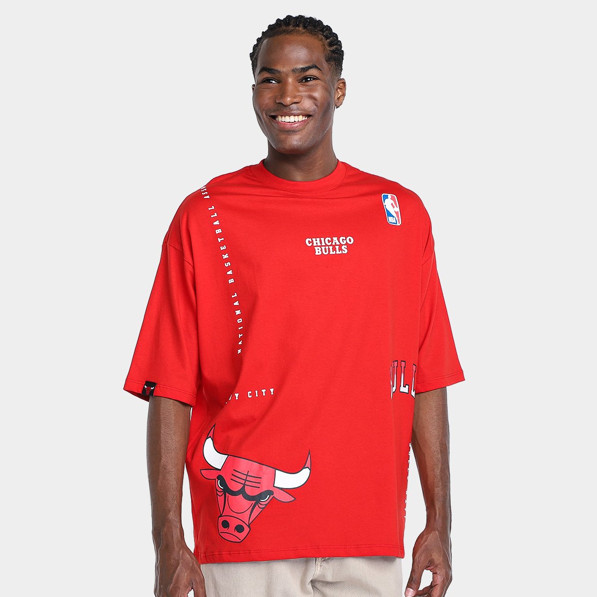 Camiseta NBA Chicago Bulls D Construct Masculina