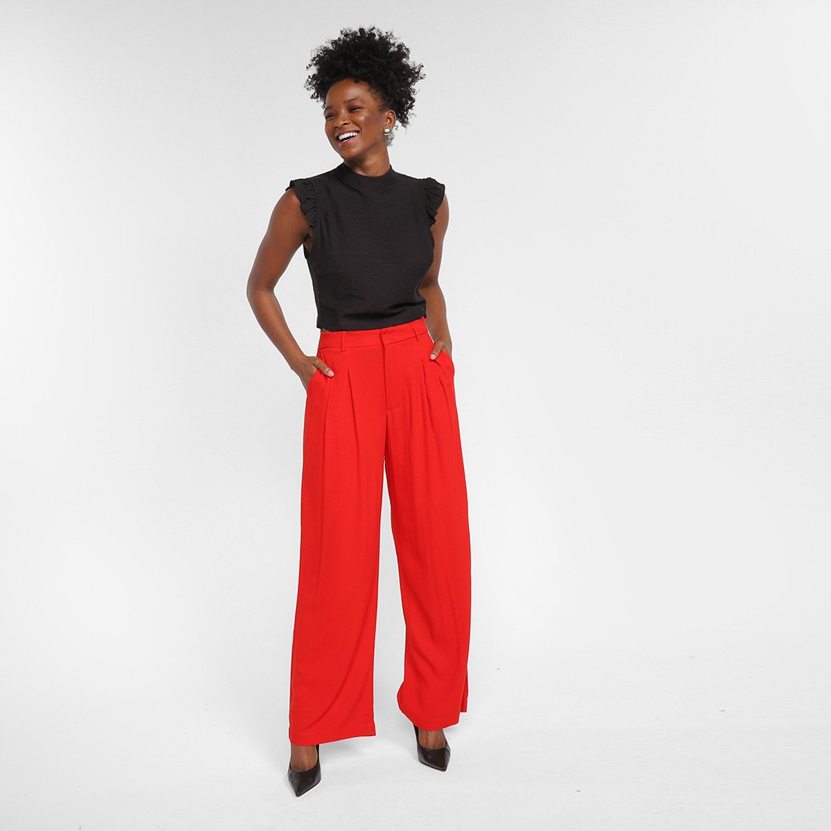 Calça Alfaiataria Colcci Pregas Feminina - Tam: 42 - 3