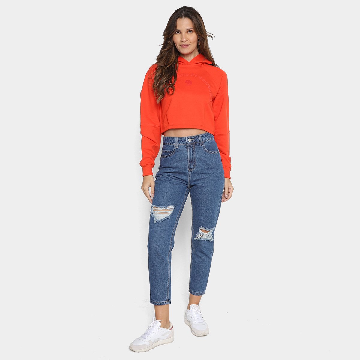 Blusa Moletom Cropped Colcci Casual Com Capuz Feminina - Tam: GG - 3