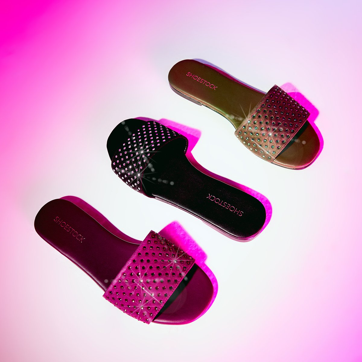 Rasteira Shoestock Slide Strass - Tam: 38 - 1