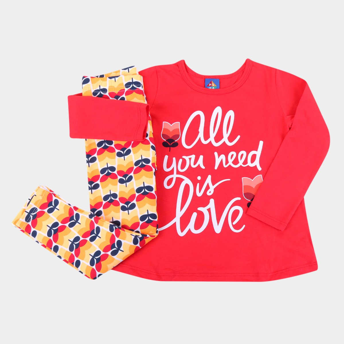 Conjunto Infantil Pipa Love Feminino