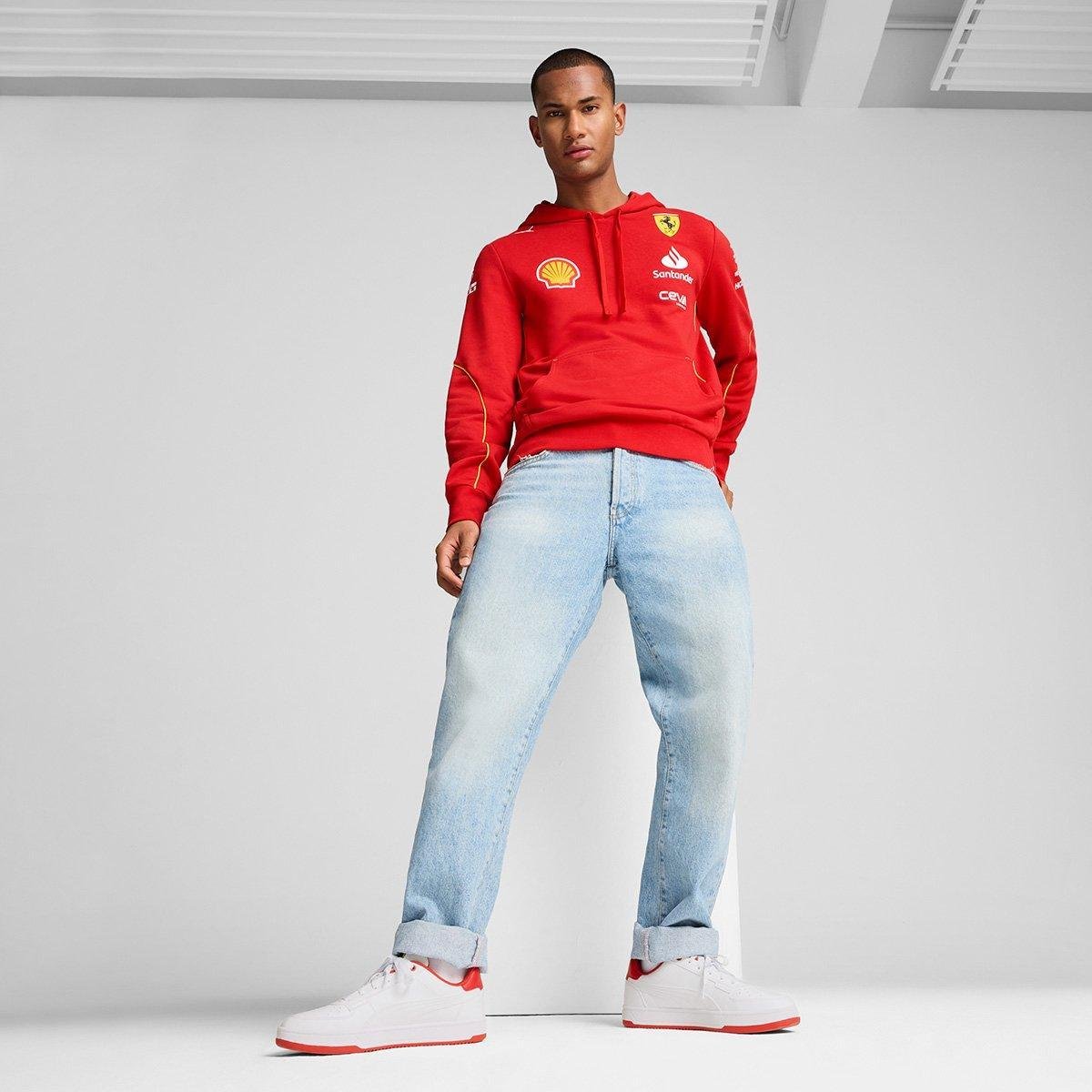 Moletom Puma Scuderia Ferrari Team  Capuz Masculino - Tam: M - 4
