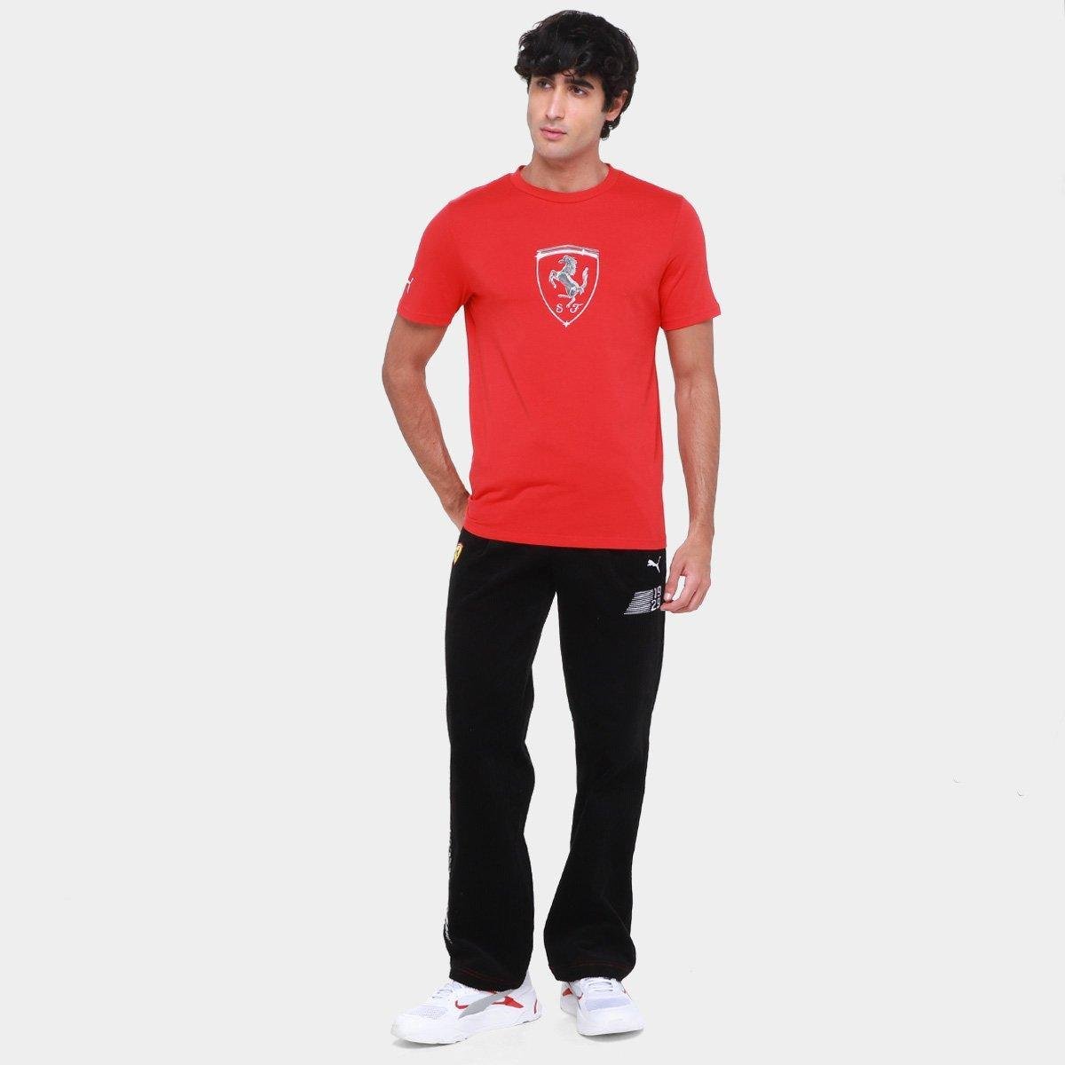Camiseta Puma Ferrari Race Tonal Big Shield Masculina - Tam: G - 3