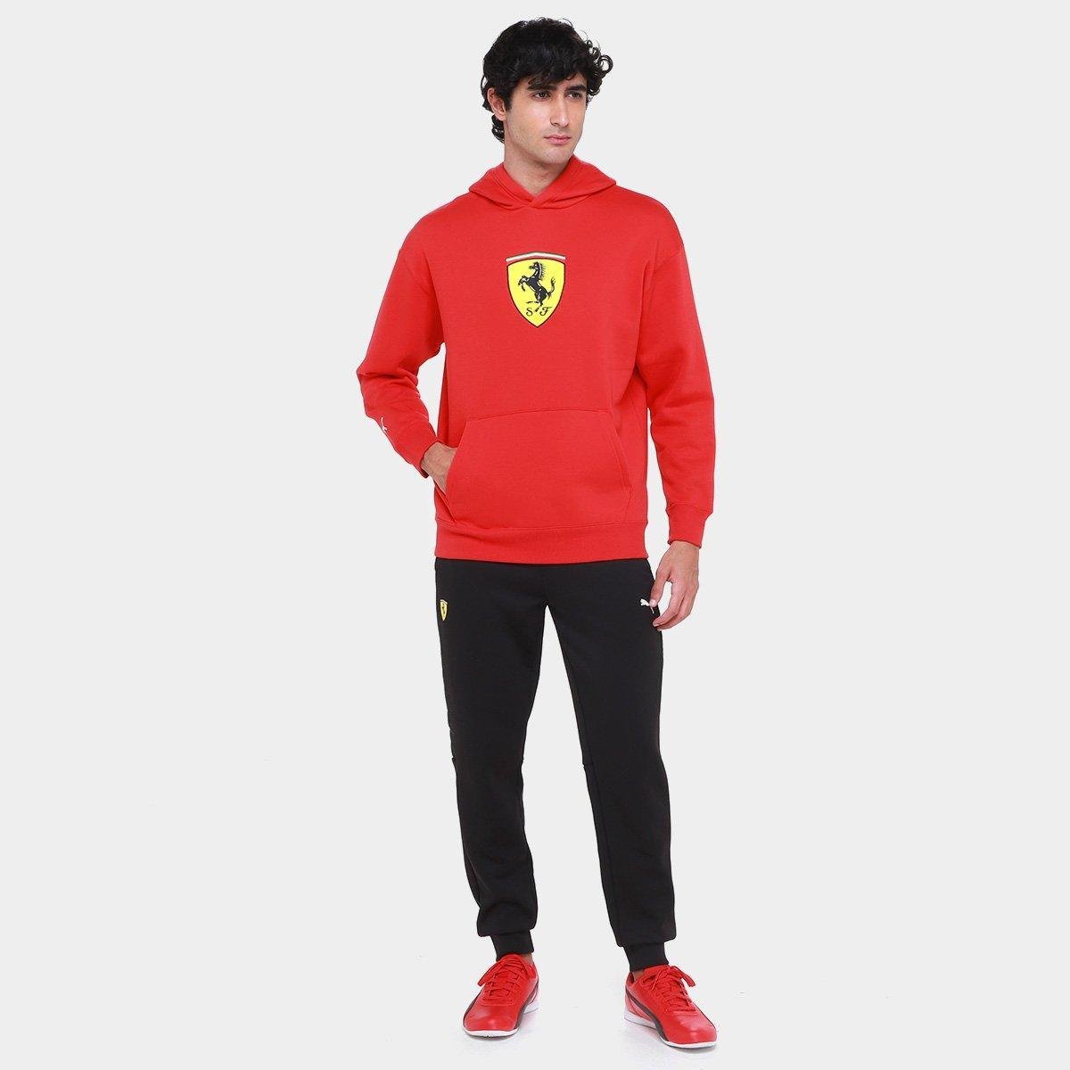 Moletom Com Capuz Puma Ferrari Race Big Shield Masculino - Tam: P - 3